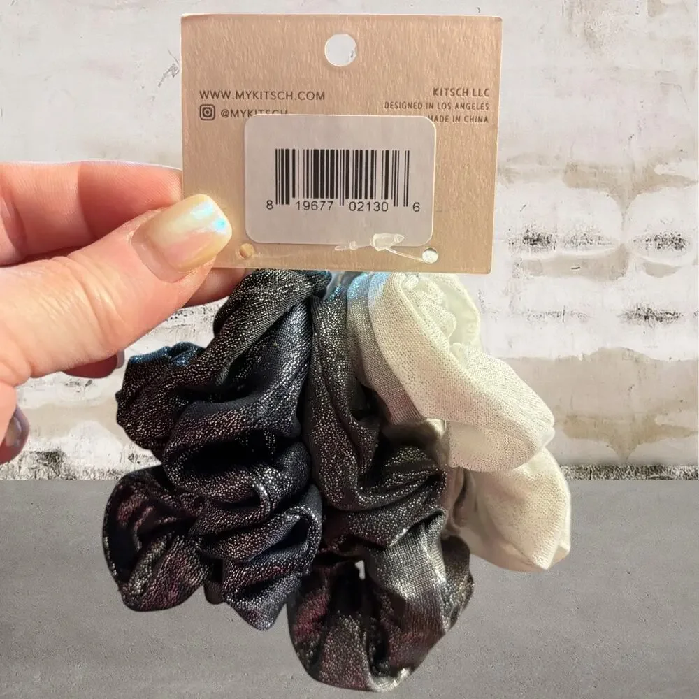 Kisch Assorted Glitter Scrunchies NEW